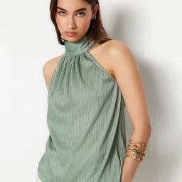 Trendyol Self Design Halter Neck Top-image-44