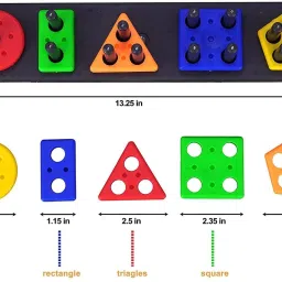 lyzahs Smart Activity Fun and Learning Geometrics ,Shape Five Column Blocks image 4