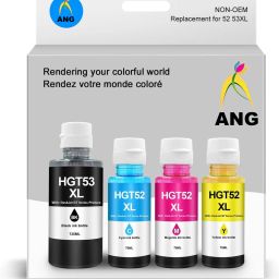 Ang GT 52 & GT 53XL Ink For 5810,5811,5820,5821,310,315,316,319,410,415,416,419 Black + Tri Color Combo Pack Ink Bottle-15