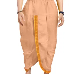 DIAMOND CLUSTER Maharaj Comfortable Cotton Dhoti for Men, Free Size, Ready to Wear Solid Men Dhoti-picture-9