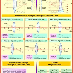 Physics Charts - Refraction of Light through Lens Photographic Paper-image-0