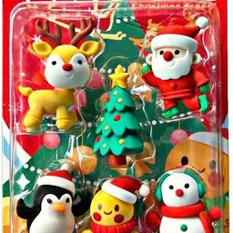 white popcorn CHRISTMAS XMAS SPECIAL THEME ERASER Non-Toxic Eraser-picture-0