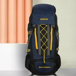 impulse 75 Litres Loops Trekking Hiking Camping Outdoor Camps with Rain Cover Rucksack- 75 L-picture-7