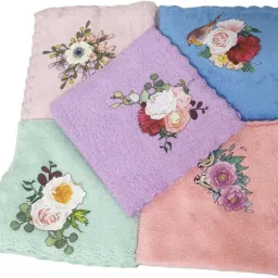 ANVIK Soft, Absorbent Microfiber Face Towel | Hanky Rumal for Kids, Girls Women, ["Multicolor"] Handkerchief-4