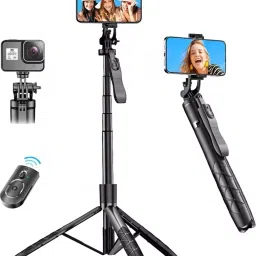 ketmart 56" Selfie Stick Tripod, All in One Tripod Stand with Bluetooth Tripod image 2