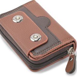 Men & Women Casual Tan Artificial Leather RFID Card Holder-image-79