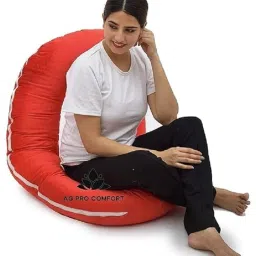 Polyester Fibre Solid Pregnancy Pillow Pack of 1-image-7