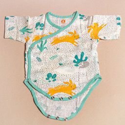 OOKA Infant White & Green Printed Cotton Bodysuit-image-55