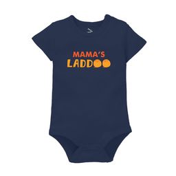 Zeezeezoo Infant Kids Navy Blue Mamas Laddoo Print Bodysuit-image-18