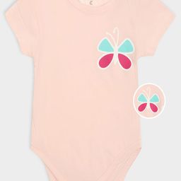 MiArcus Pink Butterfly Print Bodysuit-image-45