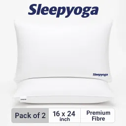Fiber Lite Pillow | Medium Soft | Micro-Peach Fabric | Luxurious Feel Polyester Fibre, Polyester Fibre, Microfibre Solid Sleeping Pillow Pack of 2-image-87