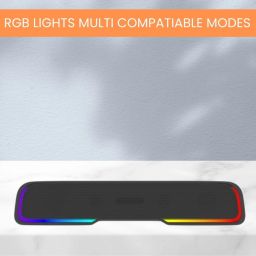 SACRO Audio Bar (PORTABLE HOME THEATER SOUNDBAR) Dynamic Thunder Sound & RGB LightS354 25 W Bluetooth Soundbar-image-5