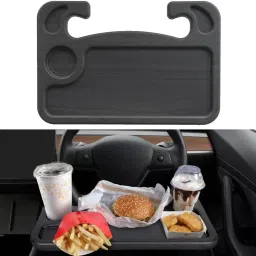 Car Table, Steering Wheel Tray, Double Sided Car Tray, Multi-use Steering Wheel Cup Holder Tray Table-image-53