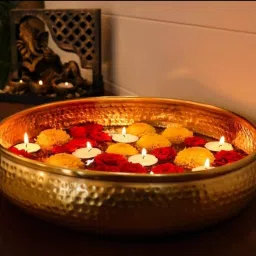 Urli Bowl Iron Table Diya-image-2