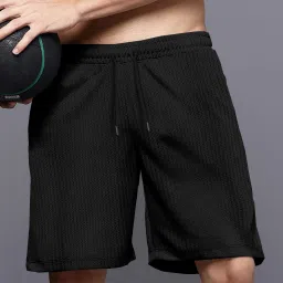 Solid Men Black Regular Shorts-picture-13