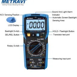 metravi 10 Digital TRMS Multimeter with NCV Digital Multimeter image 3