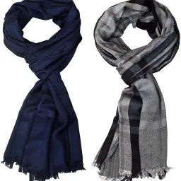 Self Design Pure Cotton Men Multicolor Stole-picture-14