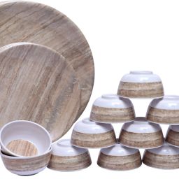 Pack of 24 Melamin Unbreakable, High quality Dinner Set-image-23