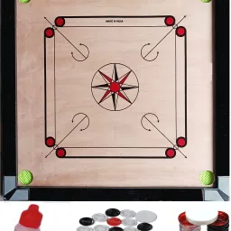 Carrom Board 20x20 inches|Coins|Powder & Striker 50.8 cm Carrom Board-picture-14