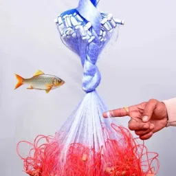 1FINGER 22MM GILLNET MUD SINKER HIGHT 4FT,UP LENTH50FT,DOWN LENTH90FT Fishing Net-image-14