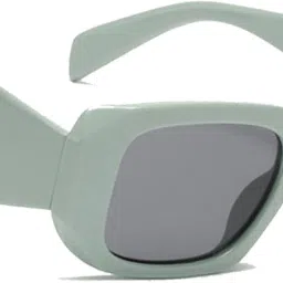 UV Protection, Toughened Glass Lens Rectangular Sunglasses (Free Size)-image-97