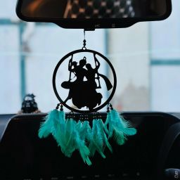 Radha Krishna Dream Catcher Car Ornament | Dream Catcher for Positive Energy. Feather, Plastic Dream Catcher-image-18