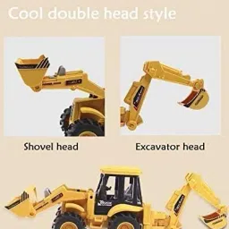 xortic PULL BACK JCB TOY FOR KIDS WITH UNBREAKABLE TOY 2 IN 1 image 4
