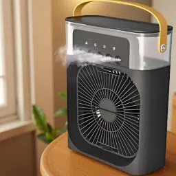 KGN Art Portable Air Humidifier & Cooling Fan with Handle | Dual Mist and Fan Function Mini ac cooler---------Multicolor----------21 USB Air Cooler-image-85