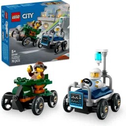 City Airplane vs.Hospital Bed Race Car Pack Soapbox Racing Toy 60459(70 Blocks)-image-79