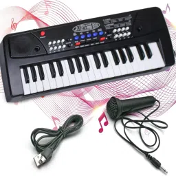 37 Keys Piano Keyboard with Mic for Beginners Musical Toy-image-54
