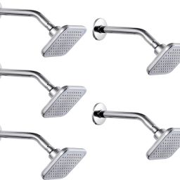 CRUZ-Pack Of 5 Shower Head with 9 Inch Arm Rain Flow shower For Bathroom Fixed Mount-image-6