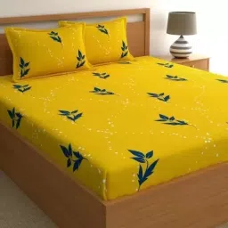 220 TC Cotton King 3D Printed Fitted (Elastic) Bedsheet-image-57