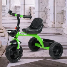 NTIC BABY TRICYCLE GREEN BASKET WITH FRONT AND BACK BASKET FOR KIDS reen basket tricycle Tricycle-image-14