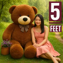 CaféBear Model 52 – 5 Feet Coffee Teddy Bear Soft Toy for Gifting & Hugs - 92 cm-image-13