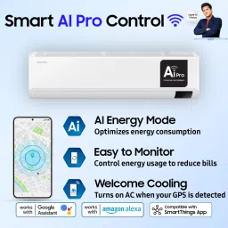 samsung 2024 Model 2 Ton 3 Star Split Inverter AC with Wi-fi Connect- White image 4