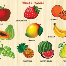 Wooden Fruits Puzzle Toy for Kids with knobs-20