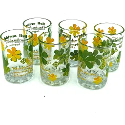 (Pack of 6) Flower Printed 150ml Glass Set – 6 Pieces for Your Refreshing Moments Glass Set Water/Juice Glass-17