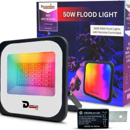 50Watt RGB LED Flood Light with LDR Sensor, Dusk to Dawn Sensor, Aluminium Housing, 16 Colours, IP66 Waterproof Flood Light Outdoor Lamp-55