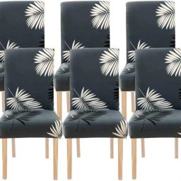 Polyester Floral 6 Seater Chair Cover-image-52