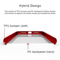 mobbysol keziwu Autofocus Series Silicone Protective Cover Shell Transparent Hard Back with Soft Bumper Cushion Case/Cover for Oppo A37 case/Oppo a37 case - Color:(Red) image 4