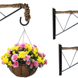10 Inch Rope Bracket for Hanging Baskets and Bird Feeders (Set of 2 Pcs) 26.5 Shelf Bracket-12