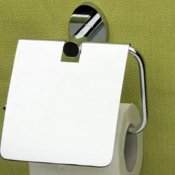 TRI 109 Brass Chrome Plated Classic & Contemporary Design Toilet Paper Holder with Lid Brass Toilet Paper Holder-image-82