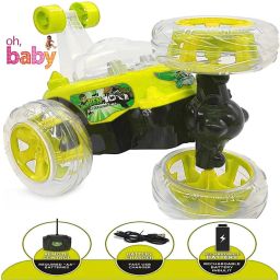 Ben 10 Rechargeable Stunt Car Big Size 360 Degree Rotating Remote Control_B-38-image-56