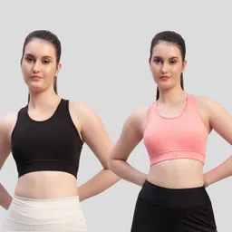 chicaria Pack of 2 Women Sports Non Padded Bra-picture-41