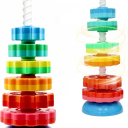 Rainbow Spinning Stacking Toys Early Education Kids Brain Development Toys-image-13