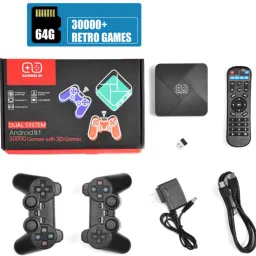 NOWAIT VIDEO GAME G5 + ANDROID TV WITH ALL 4K GAMES IN ONE Limited Collector's Edition 64 GB with CONTRA,MARIO BROS,SNOW,gt,BROS,MUSTAFA,DUCK HUNT ,CONTRA 1, 30000+ Games-picture-17