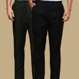 Pack of 2 Men's Printed Viscose Blend Pyjama Elasticwaist with Side Pockets Men Pyjama-7