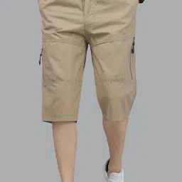 Solid Men Gold Regular Shorts-image-53