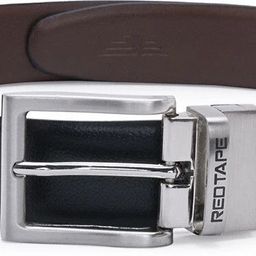 red tape Men Formal Black, Brown Genuine Leather Reversible Belt-picture-36