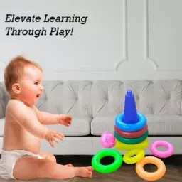 wishhuttoys Ring Toss Game & Stacking Ring Toy Set with colourful Rings for Kids play image 4